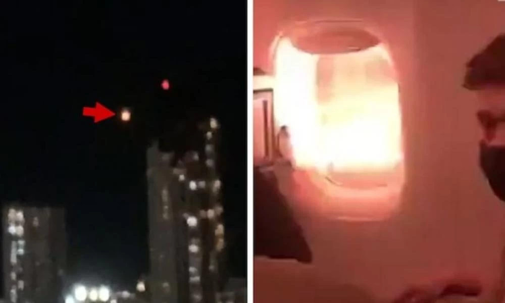 Ο κακός χαμός σε στρατιωτική πτήση -Φωτιά σε έναν από τους κινητήρες (βίντεο)